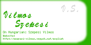 vilmos szepesi business card